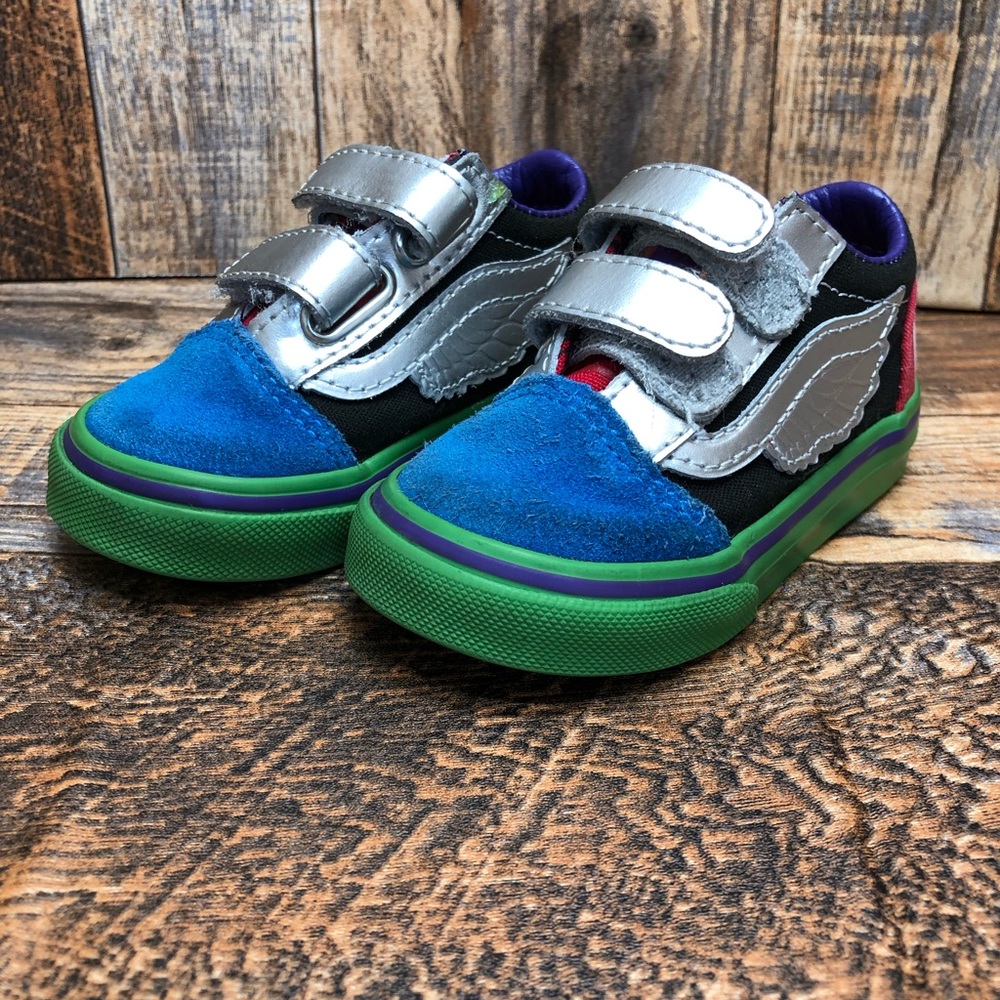 Vans Old Skool X Marvel What The Avengers Toddler Strap Sneakers 4.5 - Picture 8 of 12